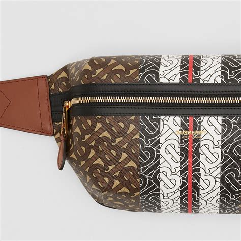 burberry medium monogram stripe e-canvas bum bag|Burberry Medium Monogram Stripe E.